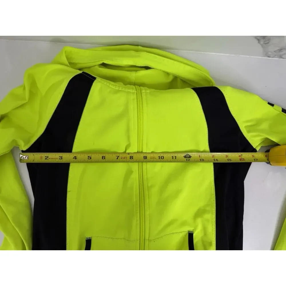 JUSTICE Active Full Zip Up Green Activewear Hooded Jacket Youth Dance Sz 12/14